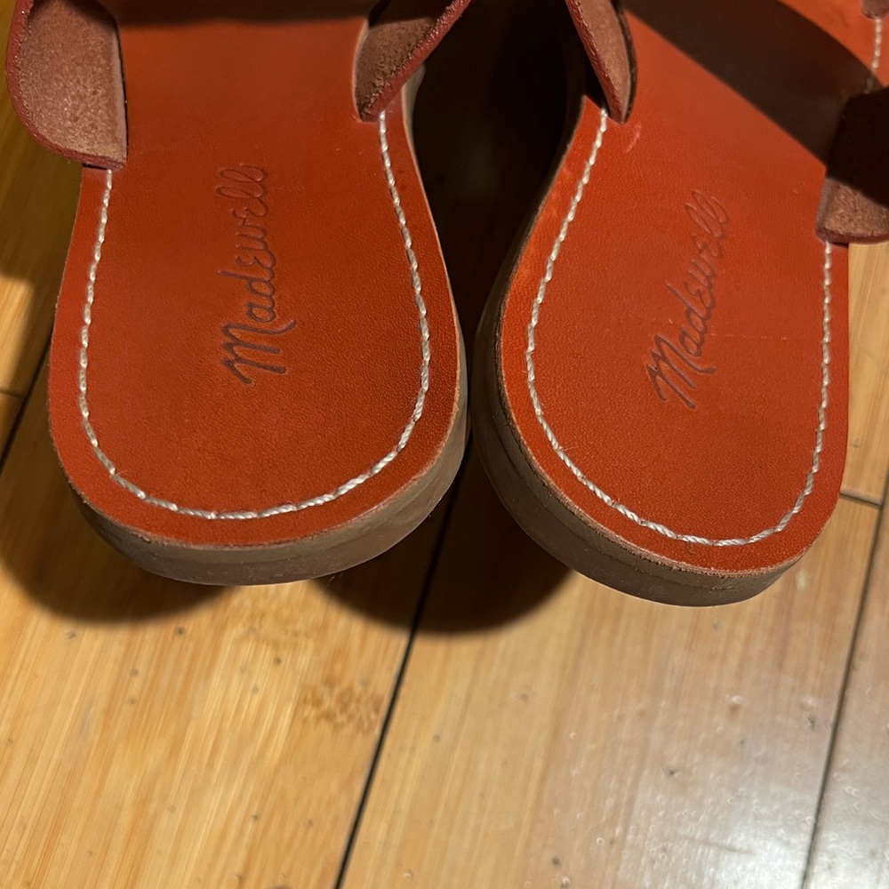 Madewell The Boardwalk Double-Strap Slide Sandals In Weathered Brick Size 8 - Picture 14 of 16